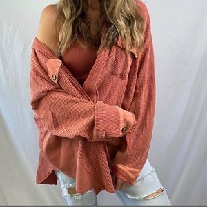 Rust Button Up/Shacket- Free People Dupe